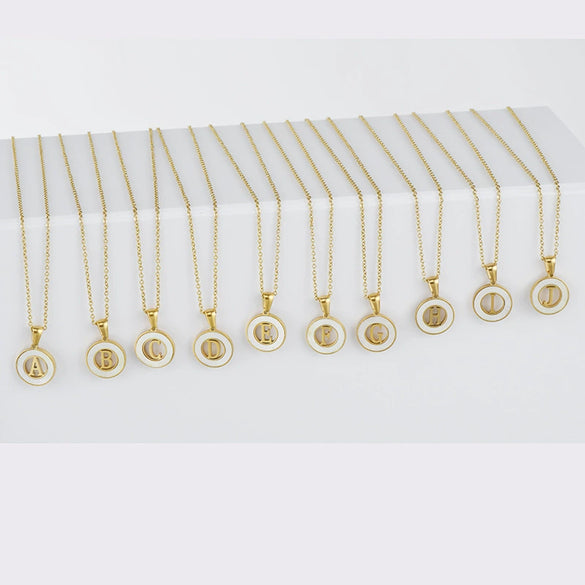 Necklace 316L Stainless Steel 316L Stainless Steel Letter Pattern Cross Chain Vacuum Plated For Women
