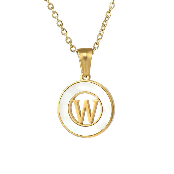 Necklace 316L Stainless Steel 316L Stainless Steel Letter Pattern Cross Chain Vacuum Plated For Women