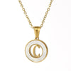 Necklace 316L Stainless Steel 316L Stainless Steel Letter Pattern Cross Chain Vacuum Plated For Women