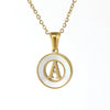 Necklace 316L Stainless Steel 316L Stainless Steel Letter Pattern Cross Chain Vacuum Plated For Women