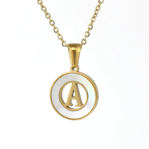 Necklace 316L Stainless Steel 316L Stainless Steel Letter Pattern Cross Chain Vacuum Plated For Women