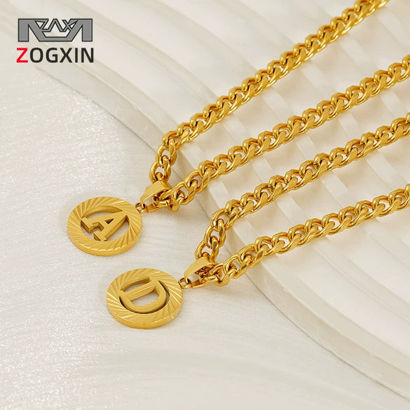 Necklace 316L Stainless Steel 316L Stainless Steel Letter Pattern Hip Hop Electroplating