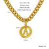 Necklace 316L Stainless Steel 316L Stainless Steel Letter Pattern Hip Hop Electroplating