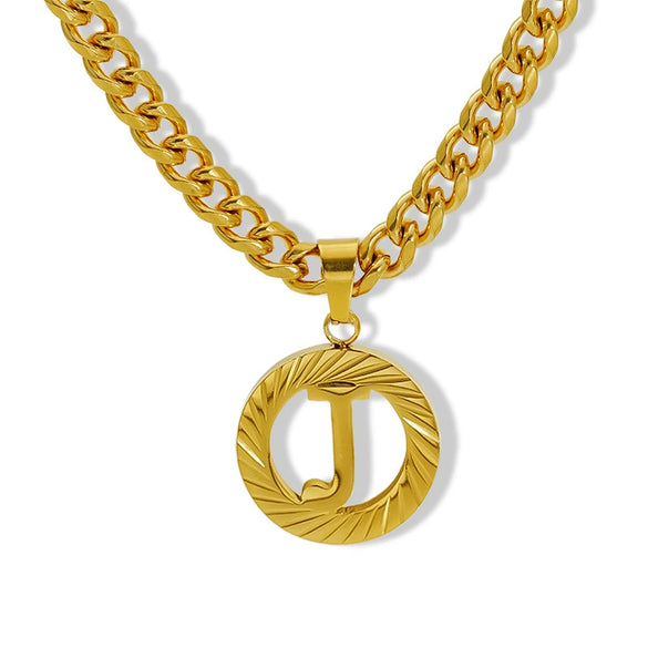 Necklace 316L Stainless Steel 316L Stainless Steel Letter Pattern Hip Hop Electroplating