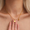 Necklace 316L Stainless Steel 316L Stainless Steel Light Luxury Letter Geometric Electroplating