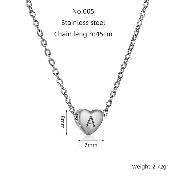 Necklace 316L Stainless Steel 316L Stainless Steel Love Letter Letter Pendant Cross Chain Women