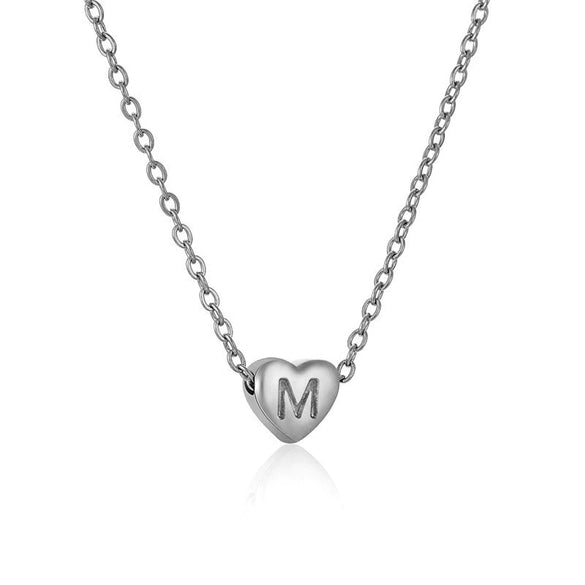 Necklace 316L Stainless Steel 316L Stainless Steel Love Letter Letter Pendant Cross Chain Women