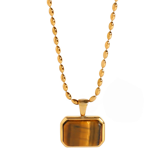 Necklace Stainless Steel Titanium Steel Natural Geometric Electroplating