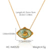 Necklace Stainless Steel Titanium Steel Ocean Wind Starfish Shell Drop Glue Pendant Geometric Electroplating Women's