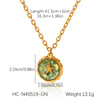 Necklace Stainless Steel Titanium Steel Ocean Wind Starfish Shell Drop Glue Pendant Geometric Electroplating Women's
