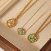 Necklace Stainless Steel Titanium Steel Ocean Wind Starfish Shell Drop Glue Pendant Geometric Electroplating Women's