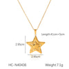 Necklace Stainless Steel Titanium Steel Openable Pendant Love Letter Geometric Electroplating O Word Chain Nonfading Jewelry For Women