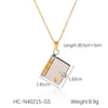 Necklace Stainless Steel Titanium Steel Openable Pendant Love Letter Geometric Electroplating O Word Chain Nonfading Jewelry For Women