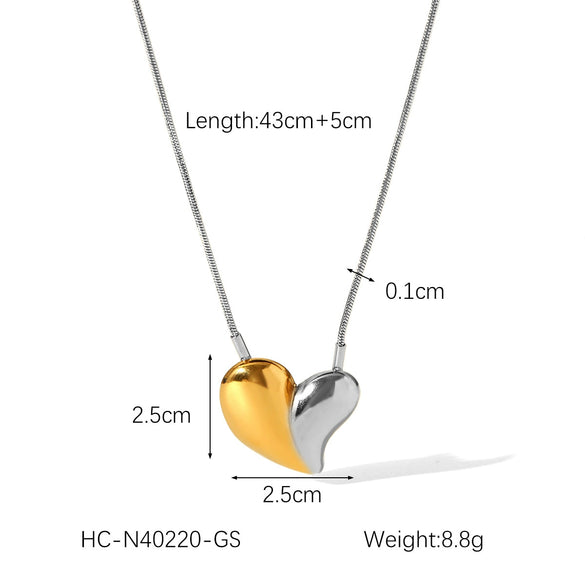 Necklace Stainless Steel Titanium Steel Openable Pendant Love Letter Geometric Electroplating O Word Chain Nonfading Jewelry For Women