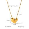 Necklace Stainless Steel Titanium Steel Openable Pendant Love Letter Geometric Electroplating O Word Chain Nonfading Jewelry For Women