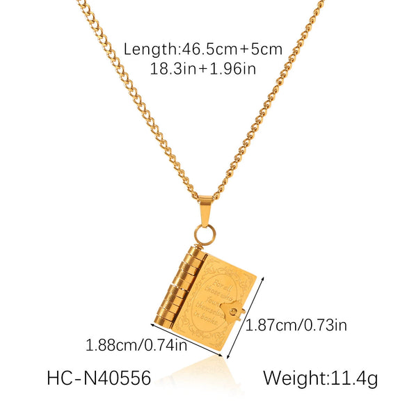 Necklace Stainless Steel Titanium Steel Openable Pendant Love Letter Geometric Electroplating O Word Chain Nonfading Jewelry For Women