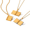 Necklace Stainless Steel Titanium Steel Openable Pendant Love Letter Geometric Electroplating O Word Chain Nonfading Jewelry For Women