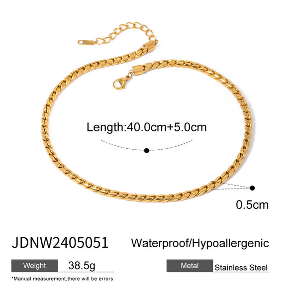 Necklace Stainless Steel Titanium Steel Pearl Multi Layer Stacked Geometric Retro Electroplating Design For Women