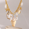 Necklace Stainless Steel Titanium Steel Pearl Multipendant Geometric Electroplating Women's Jewelry
