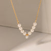 Necklace Stainless Steel Titanium Steel Pearl Zircon Geometric Electroplating For Women