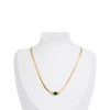 Necklace Stainless Steel Titanium Steel Snake Bone Chain Oval Zircon Geometric Electroplating Women's Jewelry