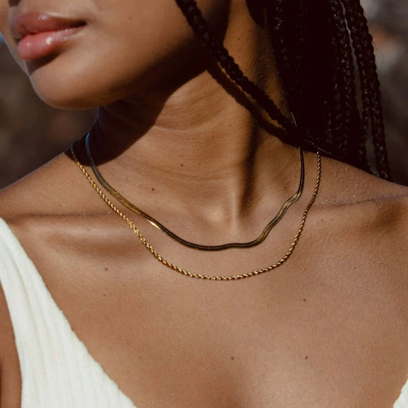 Necklace Stainless Steel Titanium Steel U Shape Cuban Chain Electroplating Women's