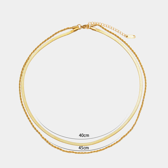 Necklace Stainless Steel Titanium Steel U Shape Cuban Chain Electroplating Women's