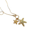 Necklace Starfish Pearl Titanium Steel U Shaped Retro Electroplated Minimalist Cross Chain