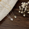Necklace 925 Sterling Silver Bow Pearl Snake Bone Chain Geometric Style Electroplated
