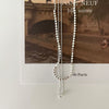 Necklace 925 Sterling Silver Geometric Cold Simple Niche Chic Style