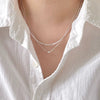 Necklace 925 Sterling Silver Geometric Cold Simple Niche Chic Style