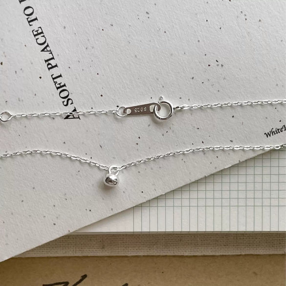 Necklace 925 Sterling Silver Geometric Electroplated Cross Chain