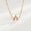 Necklace 925 Sterling Silver Geometric Heart Bow Design