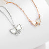 Necklace 925 Sterling Silver Geometric Heart Bow Design