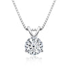 Necklace 925 Sterling Silver Geometric Moissanite Set With Diamonds Simple Style