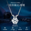 Necklace 925 Sterling Silver Geometric Moissanite Set With Diamonds Simple Style