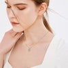 Necklace 925 Sterling Silver Geometric Moissanite Set With Diamonds Simple Style