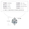 Necklace 925 Sterling Silver Geometric Pendant Set With Diamonds Minimalist Style For Women