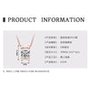 Necklace 925 Sterling Silver Geometric Pendant Set With Diamonds Minimalist Style For Women