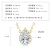 Necklace 925 Sterling Silver Geometric Pendant Set With Diamonds Minimalist Style For Women