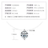 Necklace 925 Sterling Silver Geometric Pendant Set With Diamonds Minimalist Style For Women