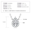Necklace 925 Sterling Silver Geometric Pendant Set With Diamonds Minimalist Style For Women