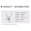 Necklace 925 Sterling Silver Geometric Pendant Set With Diamonds Minimalist Style For Women