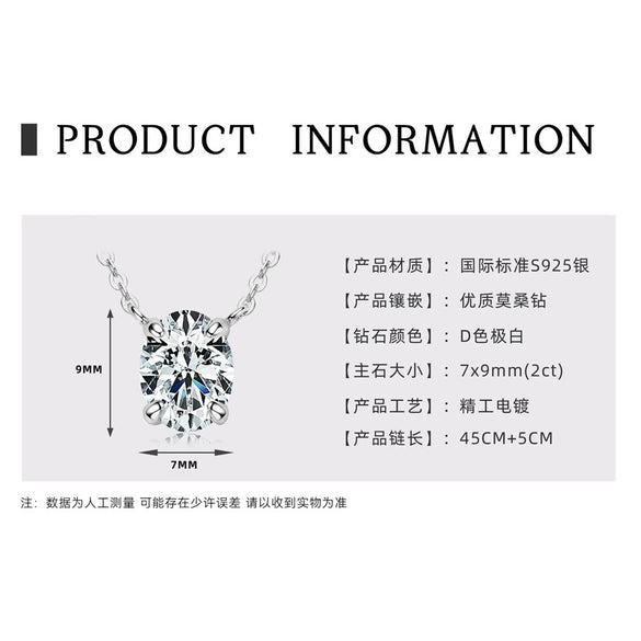 Necklace 925 Sterling Silver Geometric Pendant Set With Diamonds Minimalist Style For Women