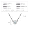 Necklace 925 Sterling Silver Geometric Pendant Set With Diamonds Minimalist Style For Women