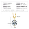 Necklace 925 Sterling Silver Geometric Pendant Set With Diamonds Minimalist Style For Women
