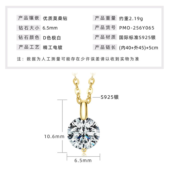 Necklace 925 Sterling Silver Geometric Pendant Set With Diamonds Minimalist Style For Women