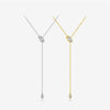 Necklace 925 Sterling Silver Geometric Style Cross Chain Electroplated Platinum 18K Gold