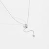 Necklace 925 Sterling Silver Geometric Style Cross Chain Electroplated Platinum 18K Gold