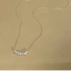 Necklace 925 Sterling Silver Geometric Zircon Pendant 18K Gold Plated Cross Chain Light Luxury Style For Women